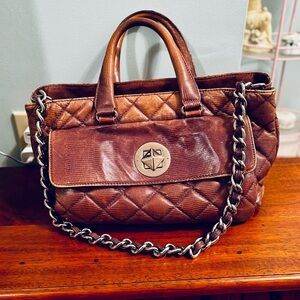 Kate Spade NewYork Brown Quilted LEATHER HANDBAG!